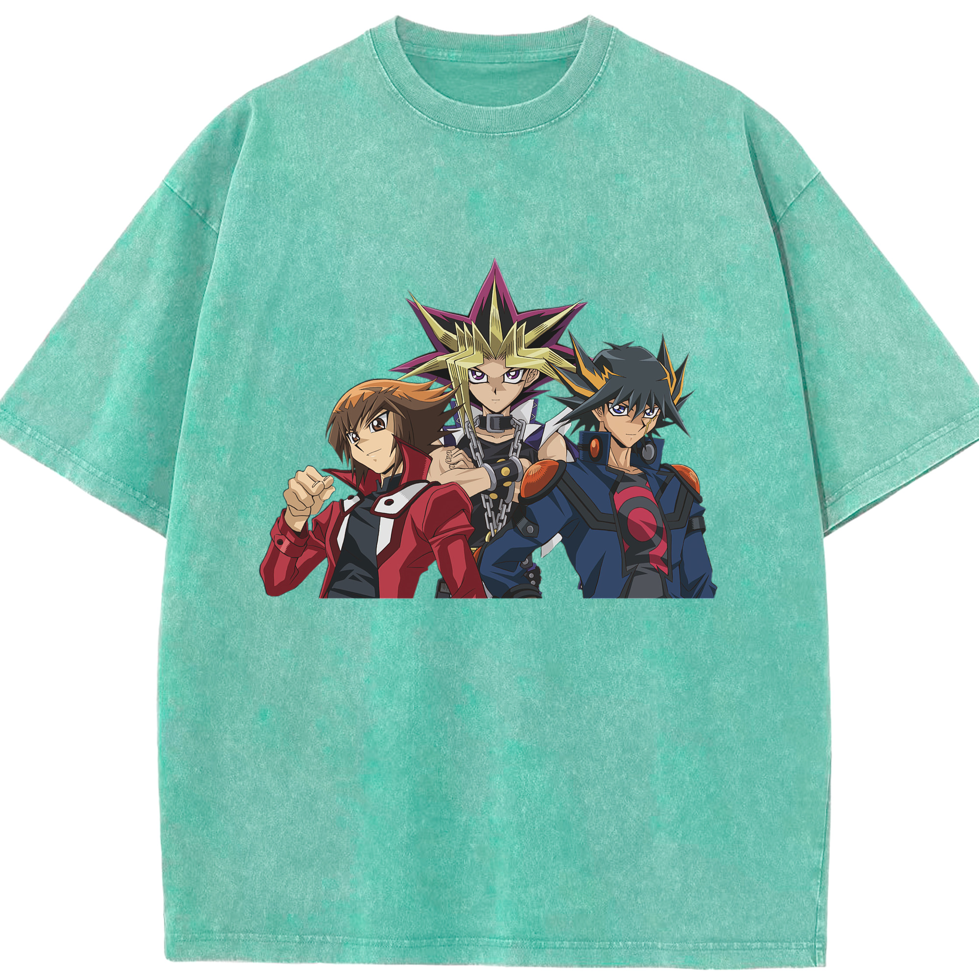 （画像用） 遊☆戯☆王 Yu-Gi-Oh! 綿100% ヴィンテージ風 半袖Tシャツ（フロントプリント）